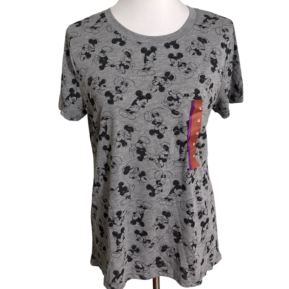 Disney Gray Mickey Mouse Short Sleeve Tee